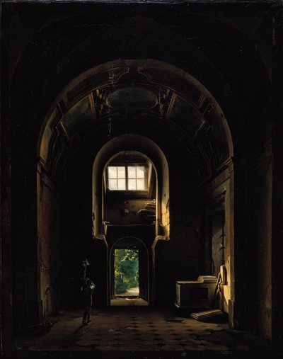 Innenansicht der Kapelle Saint-Philippe in der Eglise des Feuillants in Paris, 1814 von Louis Jacques Mande Daguerre